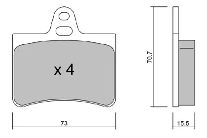 Комплект тормозных колодок AISIN BPCI-2003